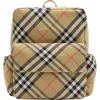 Burberry Check Nylon Backpack In Sand