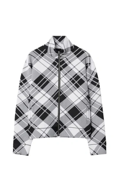 Burberry Checked Lightweight Jacket In Black