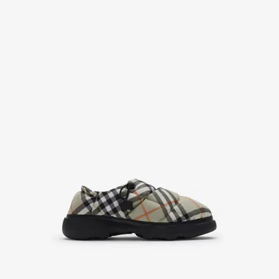 BURBERRY BURBERRY CHECK NYLON BLEND PILLOW MULES