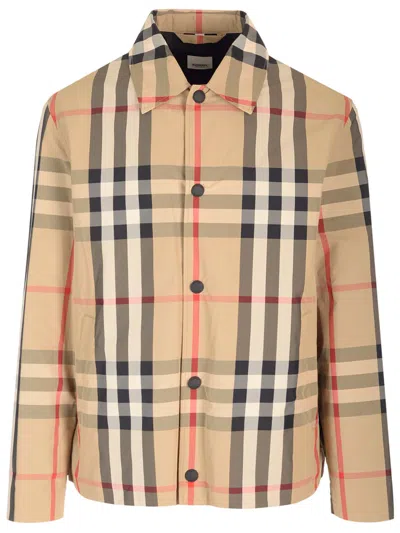 BURBERRY CHECK NYLON JACKET