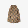 Burberry Salcombe Check Zip Track Jacket In Sand