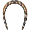 Burberry Check Padded Metallic Mesh Headband In Multi