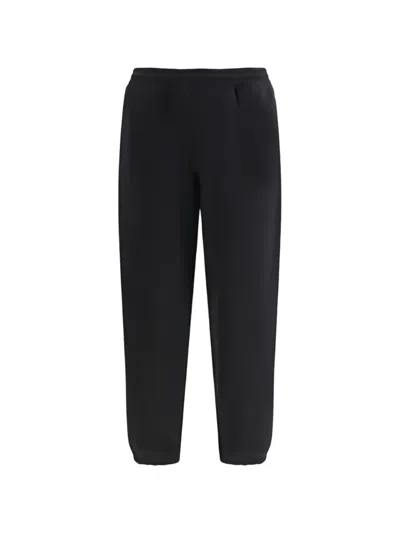 Burberry Check-panel Track Trousers In Black