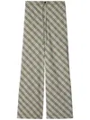 Burberry Cotton Pants Checked Pattern Trousers In Beige