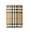 Burberry Vintage Check Passport Holder In Archives Beige/heather Brown