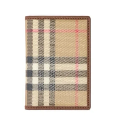Burberry Ms Archive Check Passport Holder In Brown