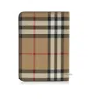 Burberry Check Passport Wallet In Multi