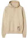 Burberry Check Label Hoodie In Neutrals