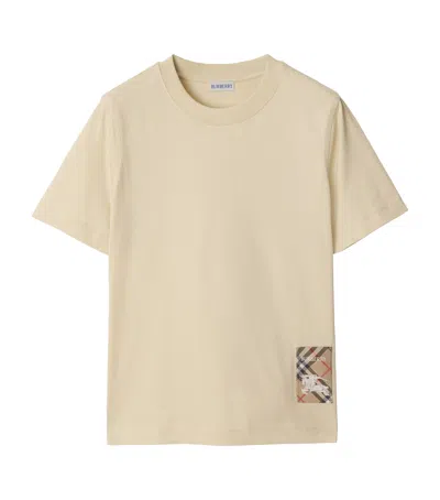 BURBERRY CHECK-PATCH T-SHIRT