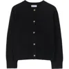 Burberry Check Patch Wool Cashmere Cardigan In Black