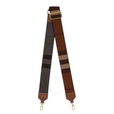 Burberry Check Pattern Adjustable Leather Strap