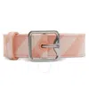 Burberry Check Pattern B Buckle Belt In Orange