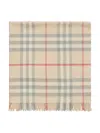 Burberry Check Pattern Baby Blanket In Neutrals