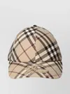 Burberry Ekd Checkered Baseball Cap In Neutral