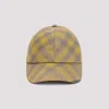 Burberry Womens Cedar Washed-check Woven Cap In Cedar