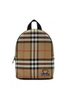 Burberry Check-pattern Bear-motif Backpack In Neutral