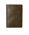 Burberry Check-pattern Bi-fold Card Holder In Green