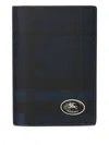 Burberry Check-pattern Bi-fold Cardholder In Blue