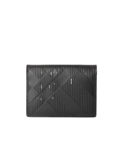 BURBERRY BURBERRY CHECK PATTERN BI-FOLD WALLET