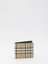 Burberry Check-pattern Bi-fold Wallet In Brown