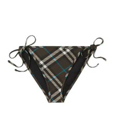 BURBERRY BURBERRY CHECKED SIDE-TIED BIKINI BRIEFS