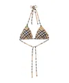 Burberry Cobb Vintage Check Triangle Bikini In Multicolor
