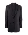 Burberry Check Pattern Blazer Jacket In Black