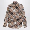Burberry Check Pattern Wool Blend Shirt