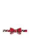 Burberry Check-pattern Bow Tie In Red