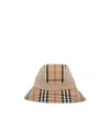 Burberry Check-pattern Bucket Hat In Nude