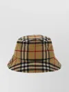 Burberry Check Pattern Bucket Hat With Wide Brim