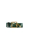 Burberry B Buckle Check Belt In Multicolor