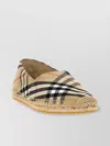 Burberry Check Pattern Canvas Round Toe Espadrilles