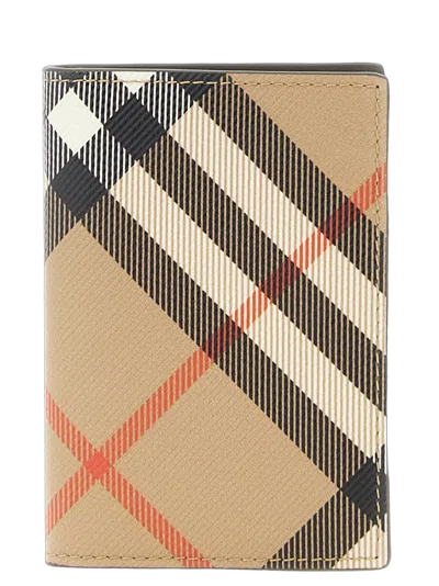Burberry Check Pattern Card Case In Multi