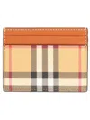 Burberry Mini Wallet Check Design In Beige