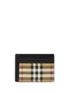 Burberry Vintage Check Money-clip Cardholder In Archive Beige