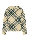 BURBERRY CHECK PATTERN CARDIGAN JACKET