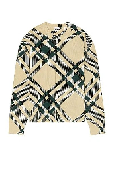 Burberry Check Pattern Cardigan Jacket In Flax Ip Check
