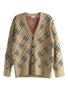 Burberry Check-pattern Cardigan In Neutral