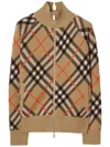 Burberry Wool-blend Check Bomber Jacket In Neutrals