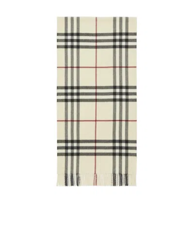 Burberry Check-pattern Cashmere Scarf In Gray
