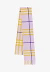 Burberry Check Pattern Cashmere Scarf In Multicolor