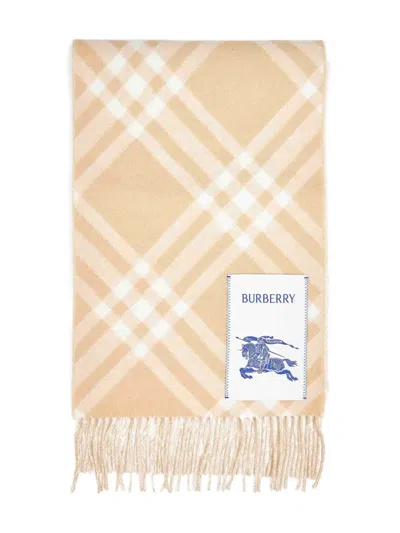 BURBERRY CHECK-PATTERN CASHMERE SCARF