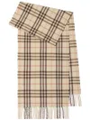 Burberry Check Pattern Cashmere Scarf In Neutrals