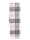 Burberry Cashmere Scarf Featuring Checked Pattern And Fringe In Pink