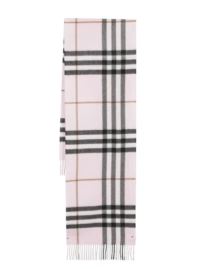 BURBERRY CHECK-PATTERN CASHMERE SCARF