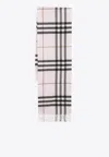 Burberry Check-pattern Cashmere Scarf In Pink