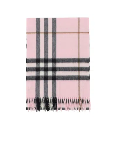 Burberry Check-pattern Cashmere Scarf In Pink