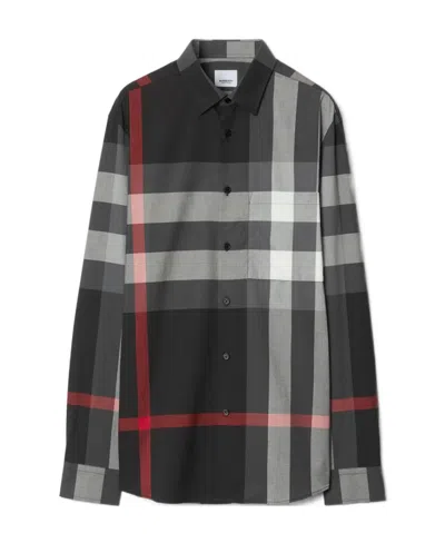 BURBERRY BURBERRY CHECK-PATTERN LONG SLEEVED SHIRT