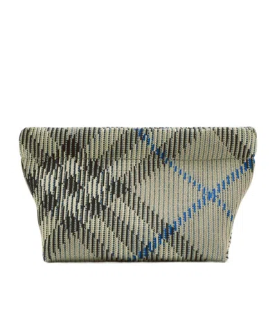 BURBERRY BURBERRY CHECKED KNITTED MINI CLUTCH